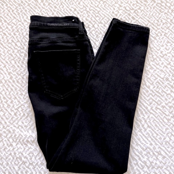 Current/Elliott Skinny Crop Leg Jean, Black, Size 27 - Picture 4 of 11